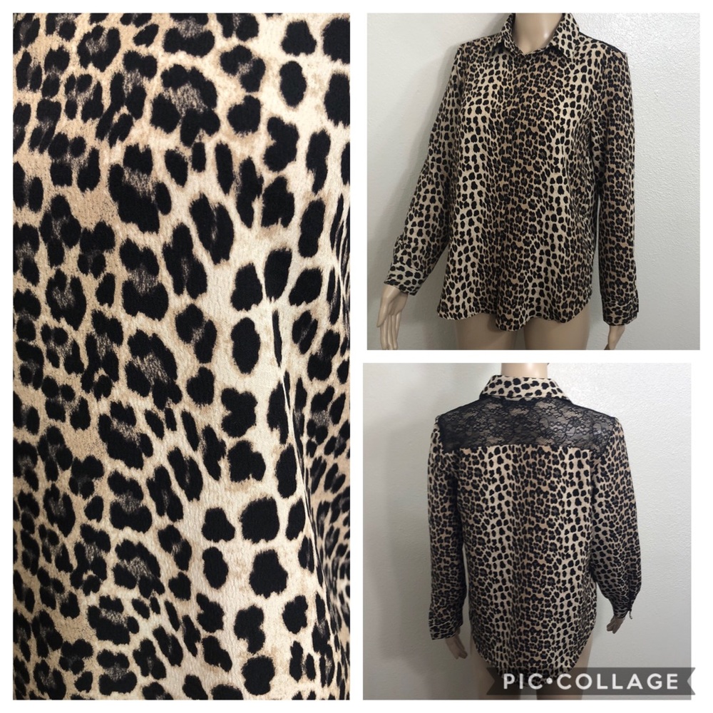 Zara Basic Collection Cheetah Print Top